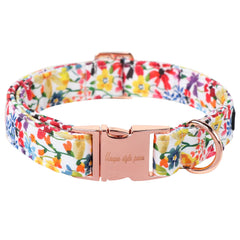 Unique Style Paws dog collar closeup with metal buckle and durable stitching