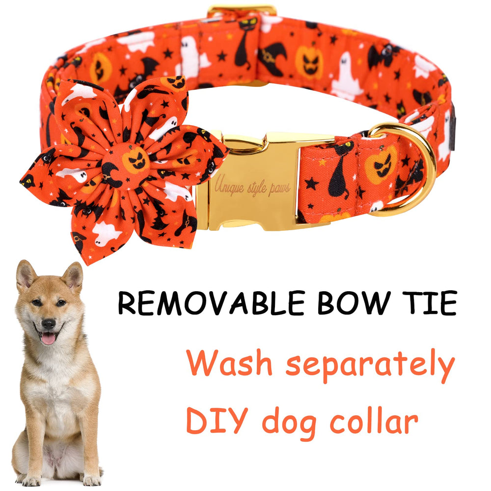 Unique style paws size-adjustable collar with anti-skid buckle fits small to large dogs