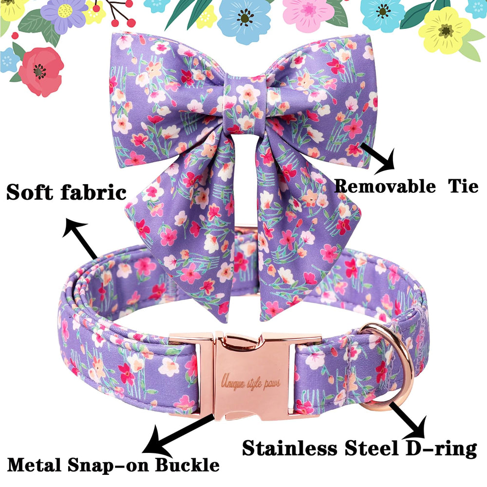 Unique Style Paws adjustable metal buckle ensures a comfortable fit as your dog grows.