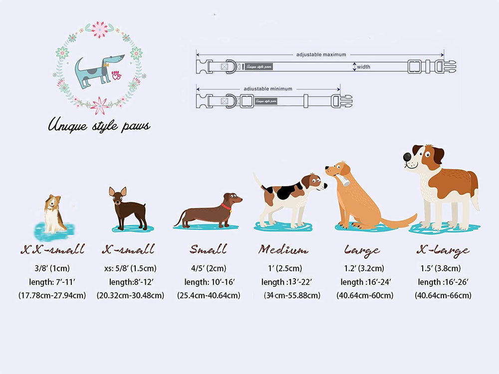 Unique Style Paws Valentine collar with 90 day guarantee and 24/7 support