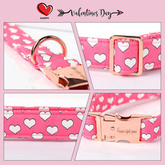 Unique Style Paws Valentine dog collar adjustable XS XL ensures secure fit