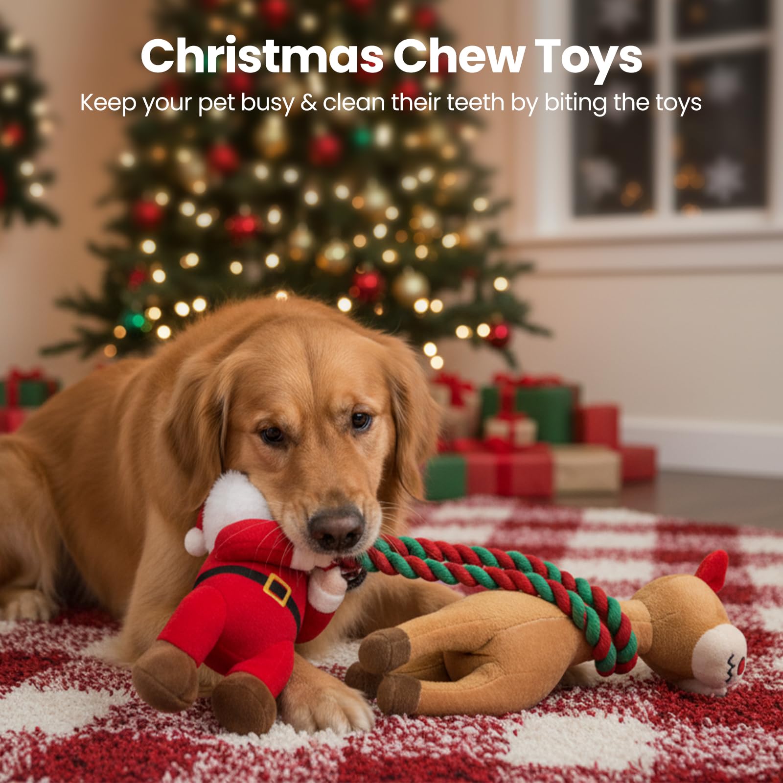 UNISE crinkle squeaky toy highlighting sensory engagement during holiday play.