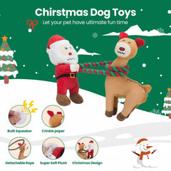 UNISE plush squeaky dog toy with crinkle sounds for engaging indoor fetch.