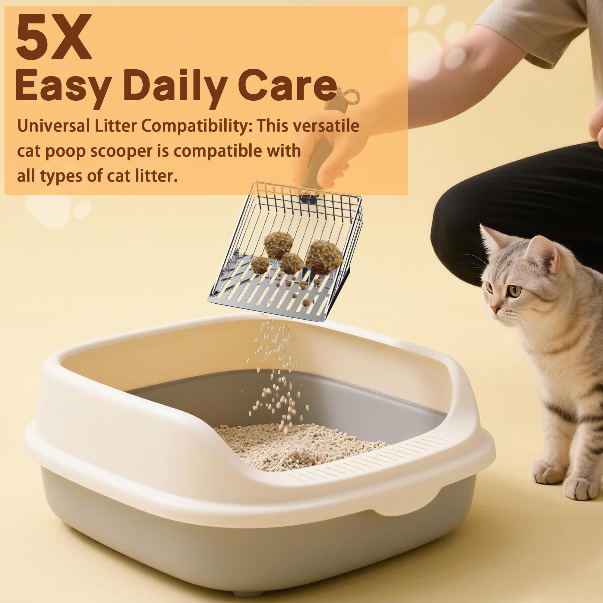 UNISOLODECHO double-layer sieve highlights quick filtration of clumps from litter