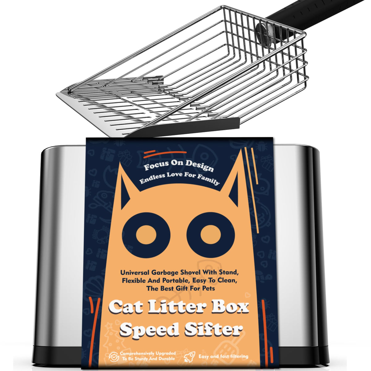 UNISOLODECHO heavy-duty stainless steel scoop for daily use with durable construction