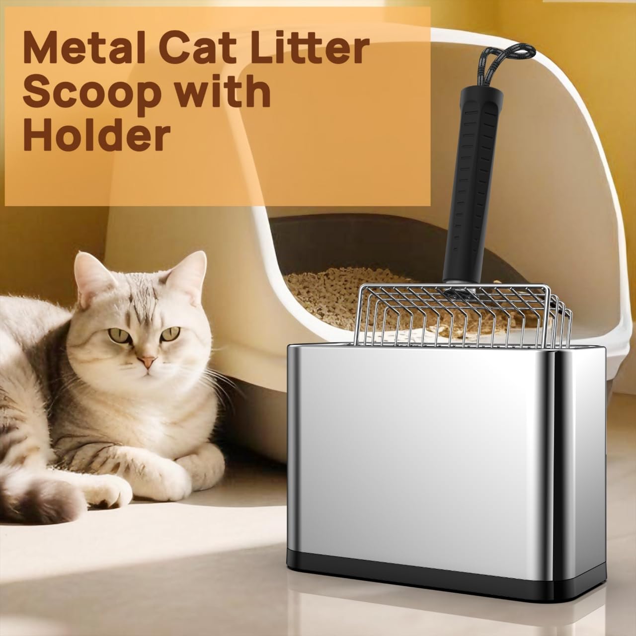 UNISOLODECHO stable metal stand reduces spills and controls odors