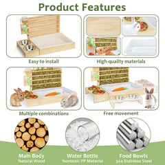 UNMOONY dual bowls keep food and water organized and accessible.