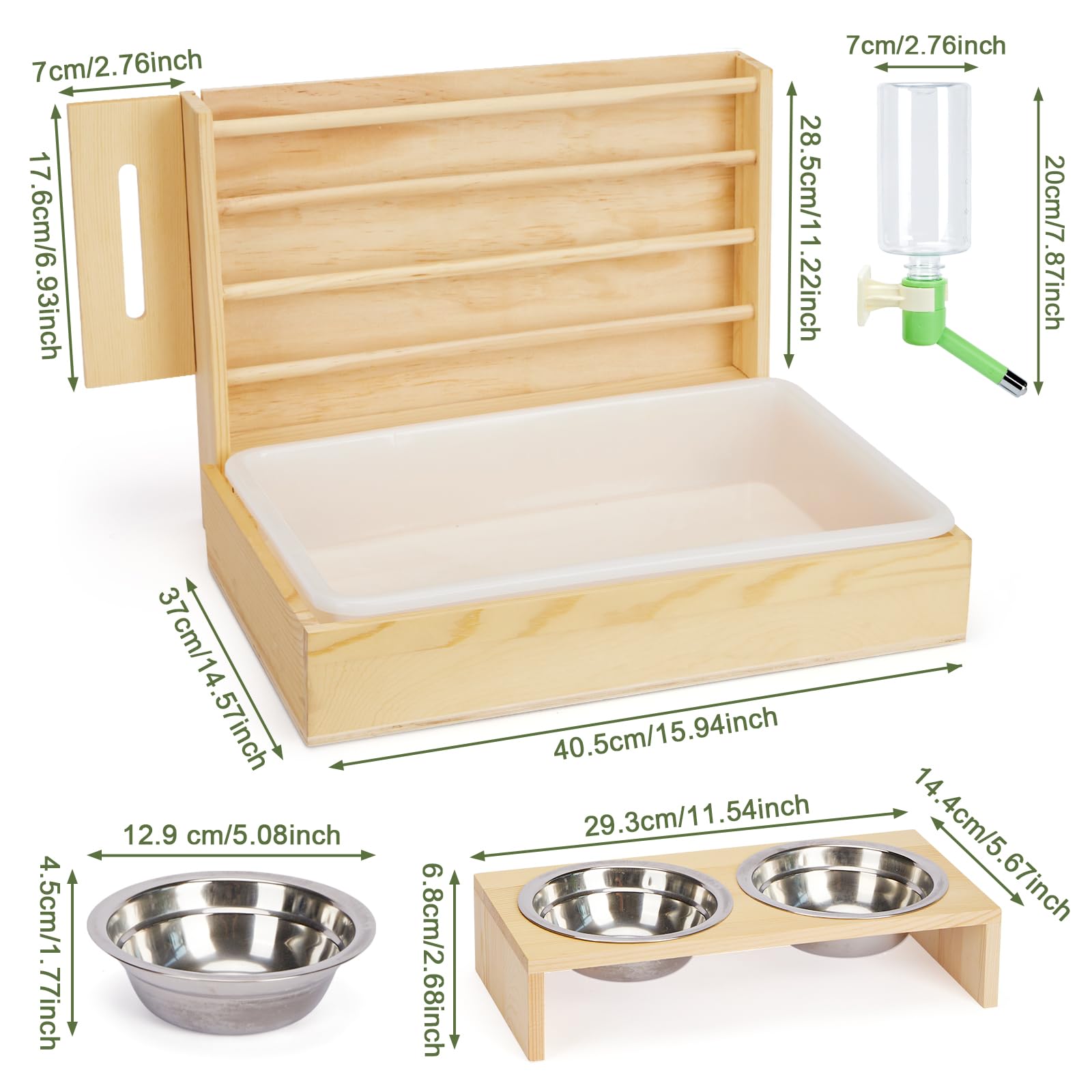 UNMOONY rabbit litter box with integrated space for cleaner habitat and easy cleanup.