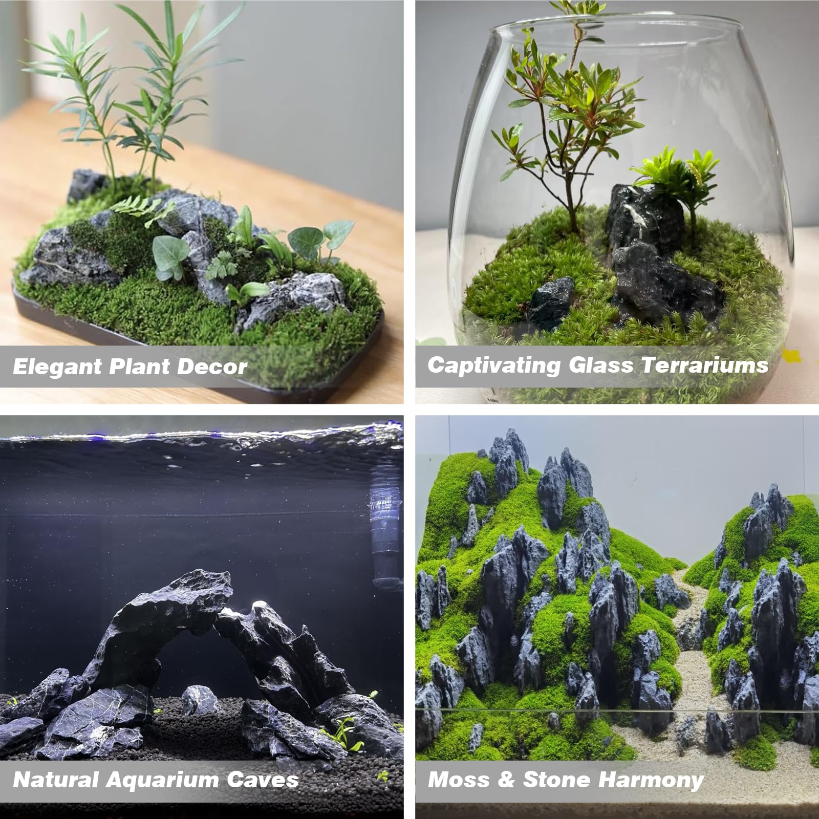 Unocho Seiryu stones assembly demonstrates easy shaping for mountain or waterfall scenes
