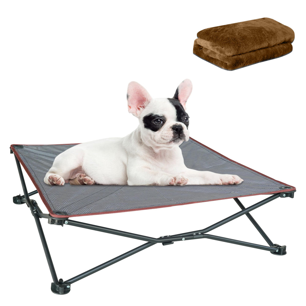 unp Camping Dog Bed Pop Up folded for portable travel