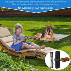 unp Camping Dog Bed Pop Up open frame for easy setup