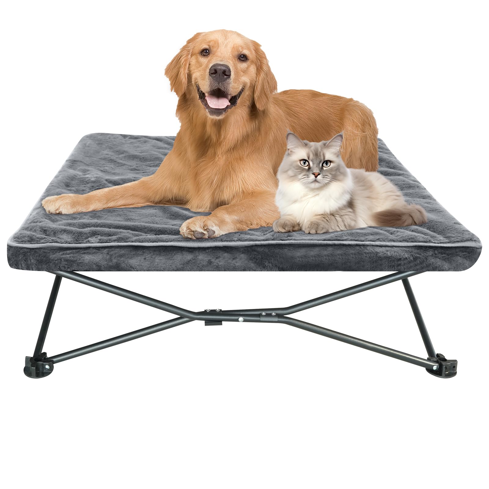 unp foldable dog bed pop up anti-slip bottom keeps bed stable on surfaces