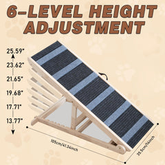 UNQBWE dog ramp adjustable heights supports tall furniture access and vehicle entry.