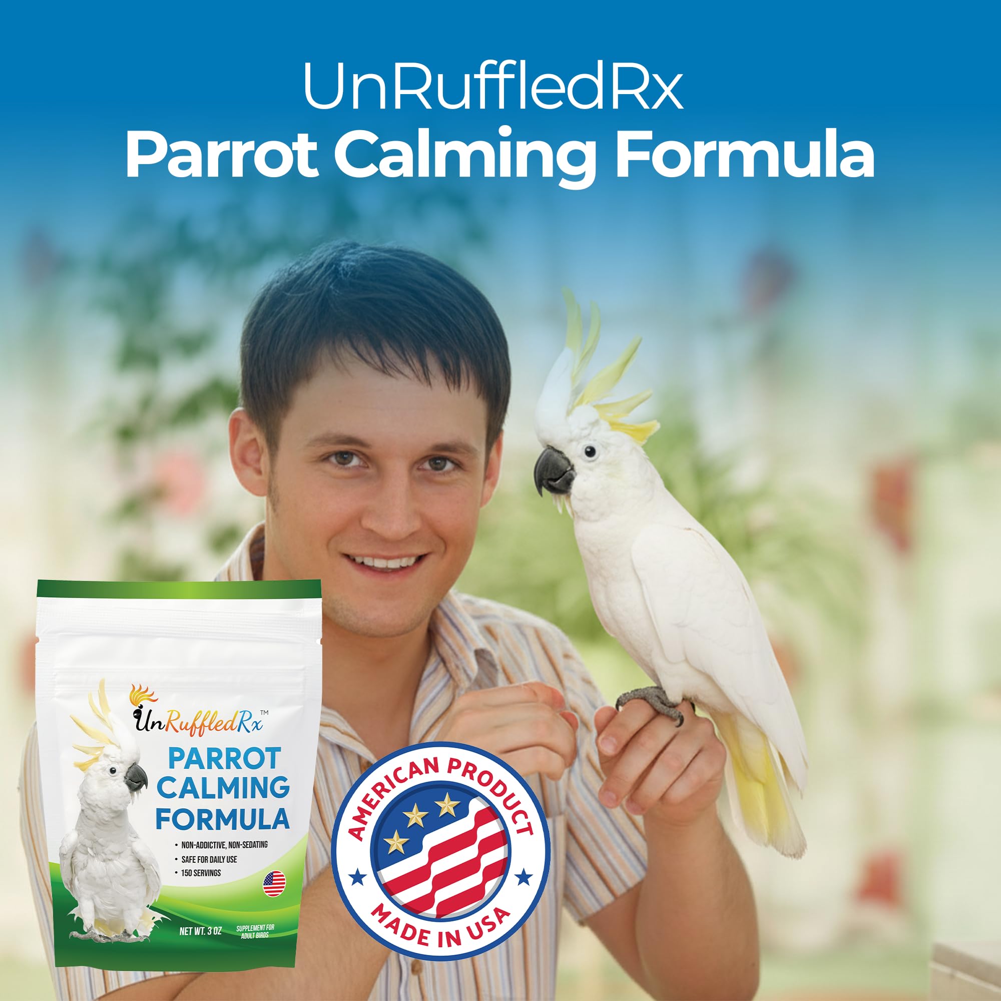 UnRuffledRx Calming Formula powder dissolves in water with no taste