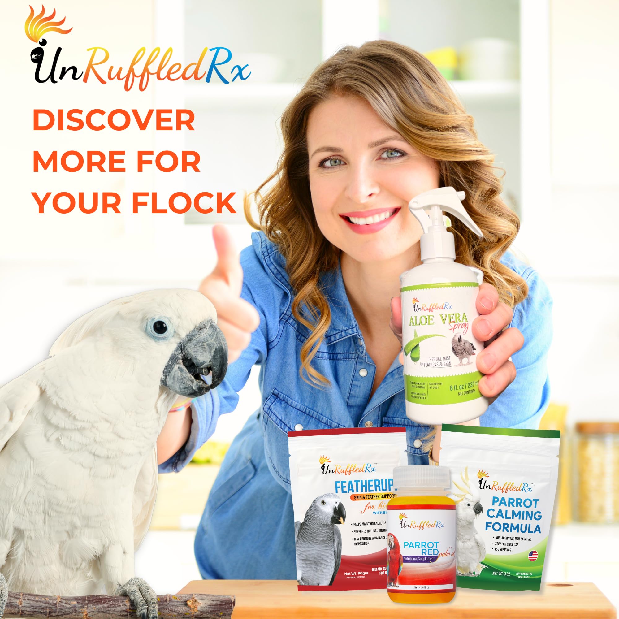 UnRuffledRx FeatherUp made-in-usa label communicates safety and quality.