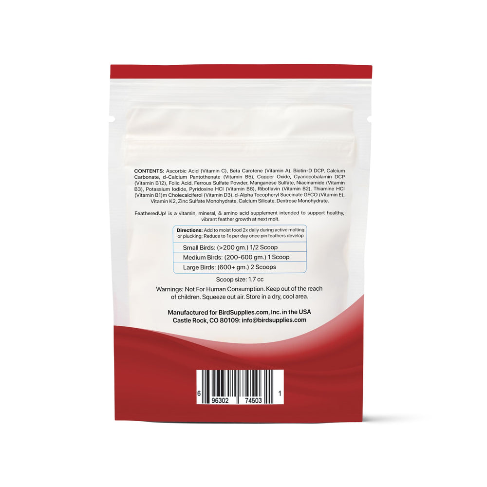 UnRuffledRx FeatherUp scoop-dispensing demonstrates easy dosing for busy owners.