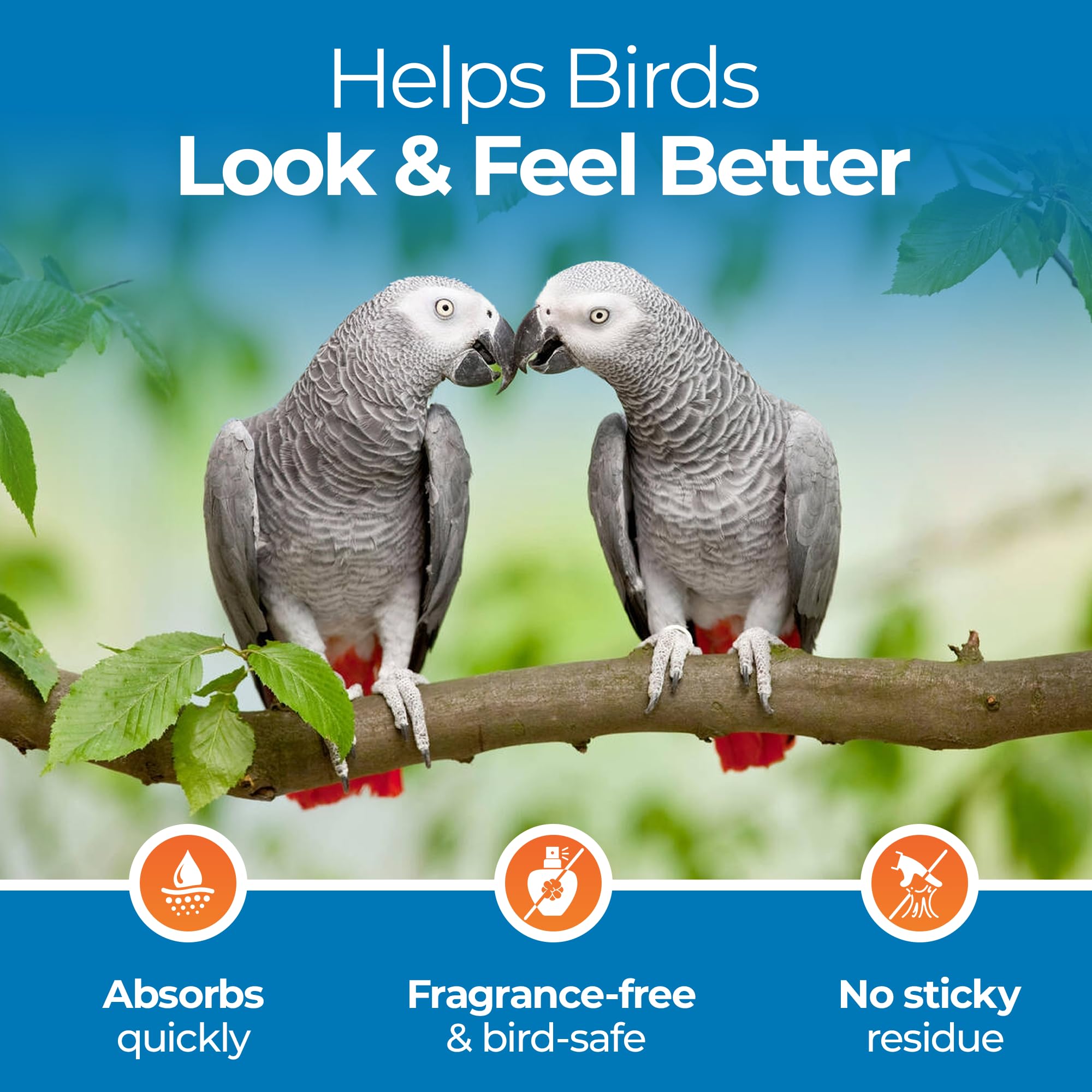 UnRuffledRx Plant-based formula ingredients—aloe moisture supports healthier-looking feathers.