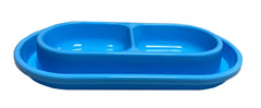 UOBALASE Ant Away Bowl blue side view highlights its anti-ants moat for mess-free feeding.