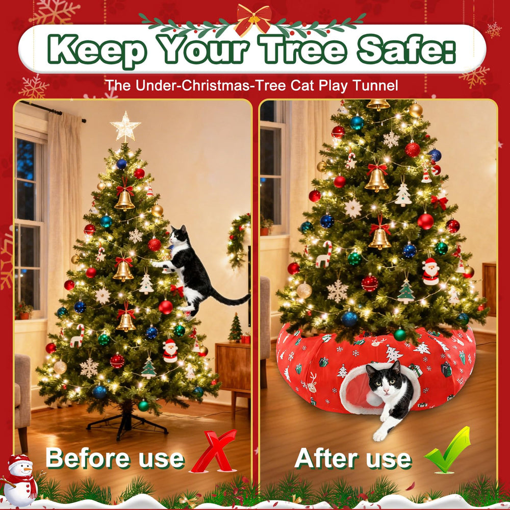Uoiispet roomy Christmas kingdom offers space for multiple pets to explore.