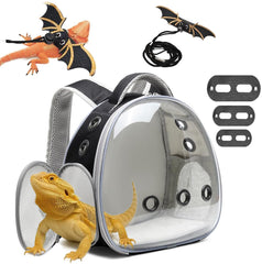 UOOPET Bearded Dragon Backpack with Bubble Window showcases observation friendly bubble for calm travel.