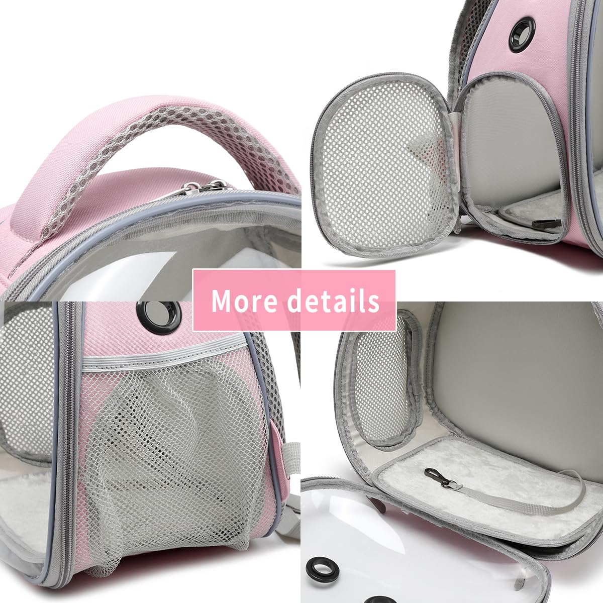 UOOPET pink hands-free carrier supports outdoor travels with pets