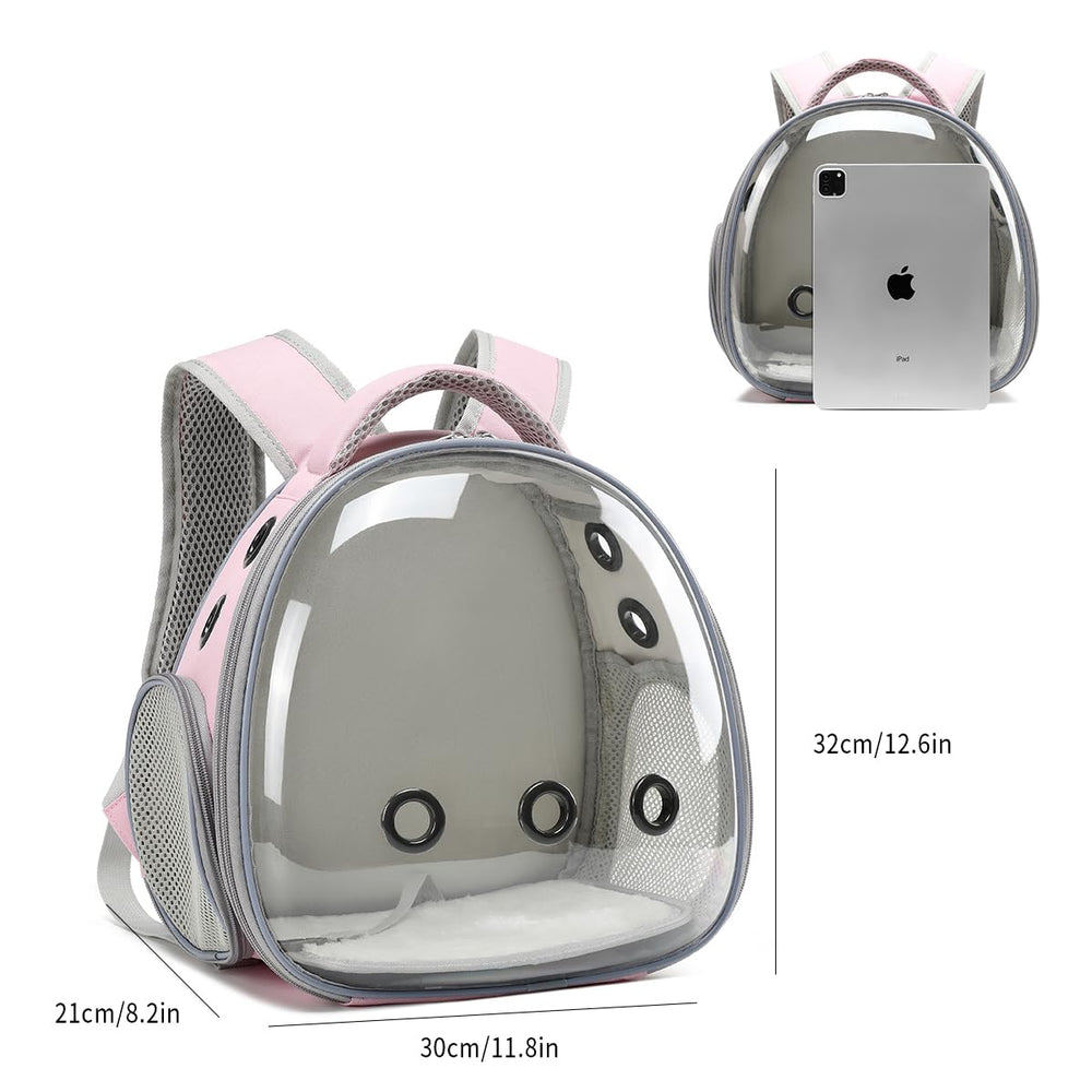UOOPET pink backpack with anti-scratch mesh side panels for airflow
