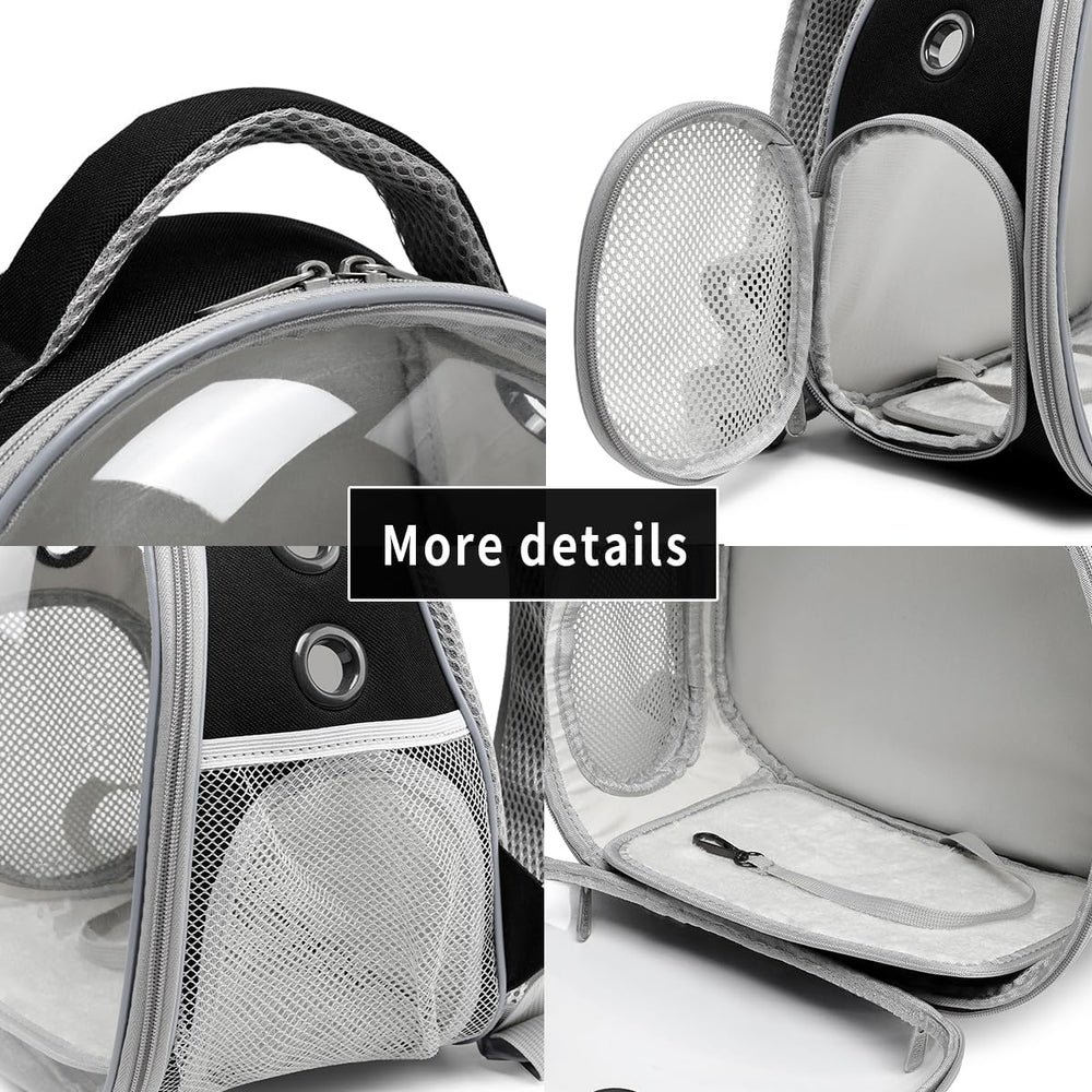 UOOPET Bearded Dragon Backpack Spacious interior delivers roomy comfort for small pets during travel.