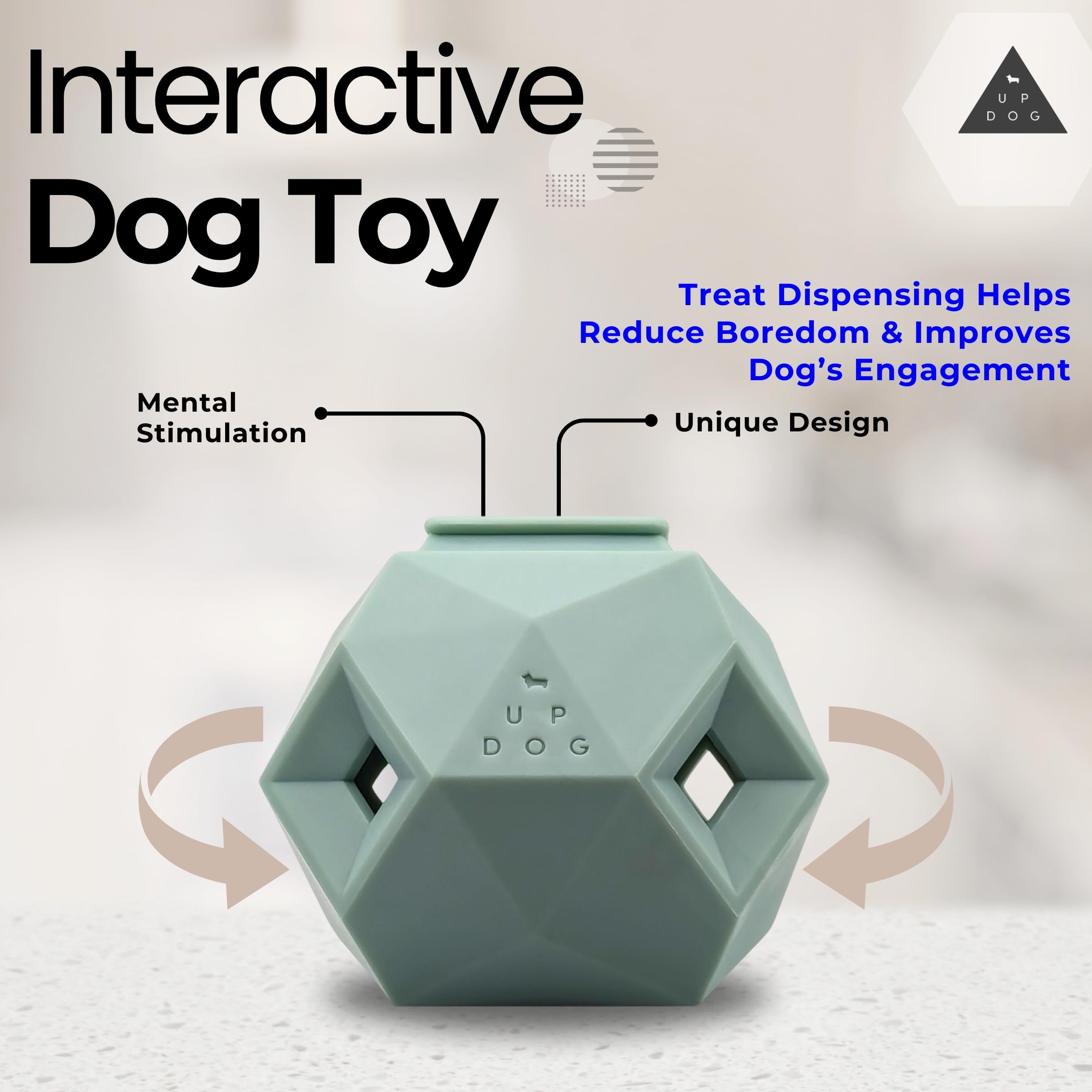 Up Dog Toys Odin Treat Ball interactive play strengthens bonding and reduces boredom