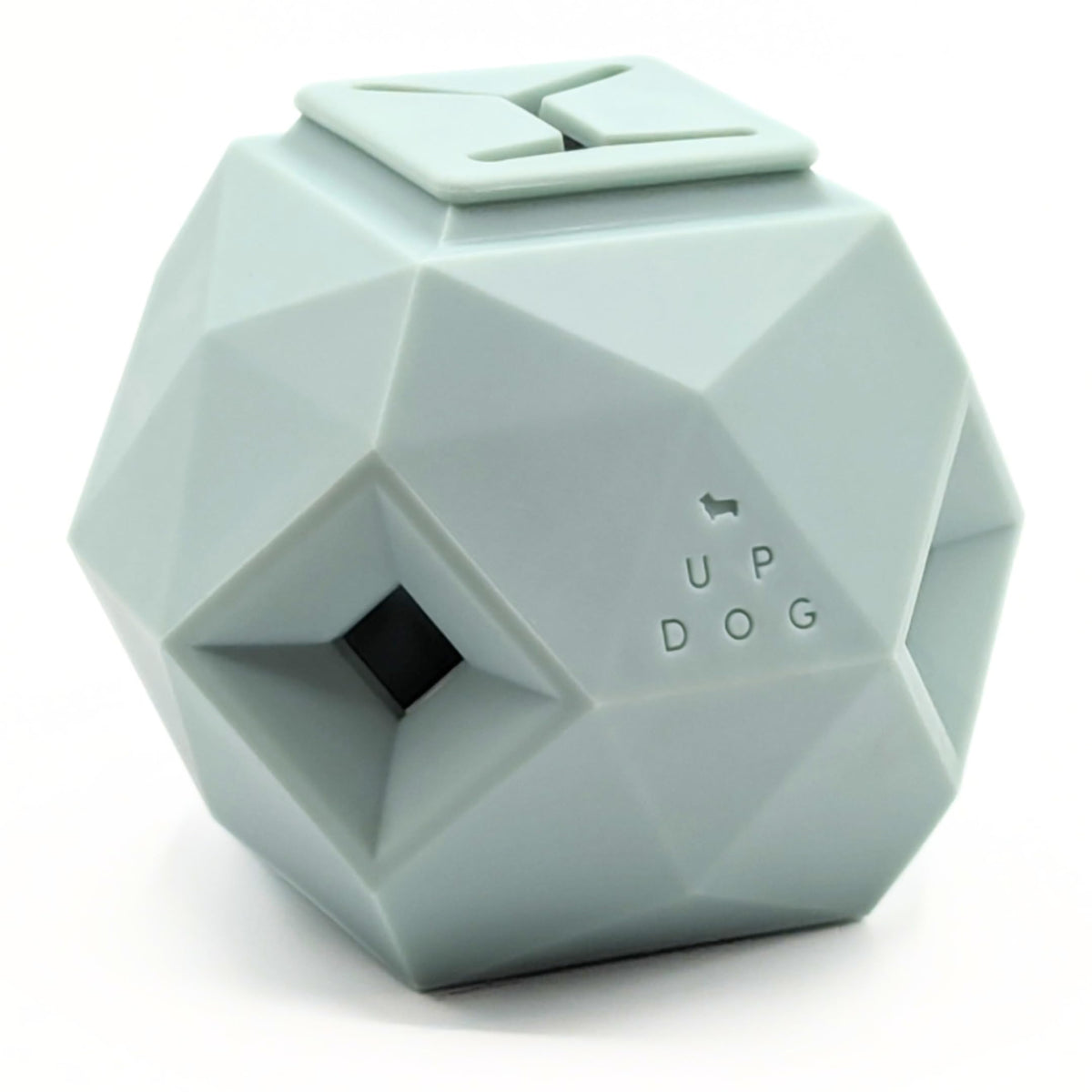 Up Dog Toys Odin Treat Ball dispensing kibble during play improves mental stimulation