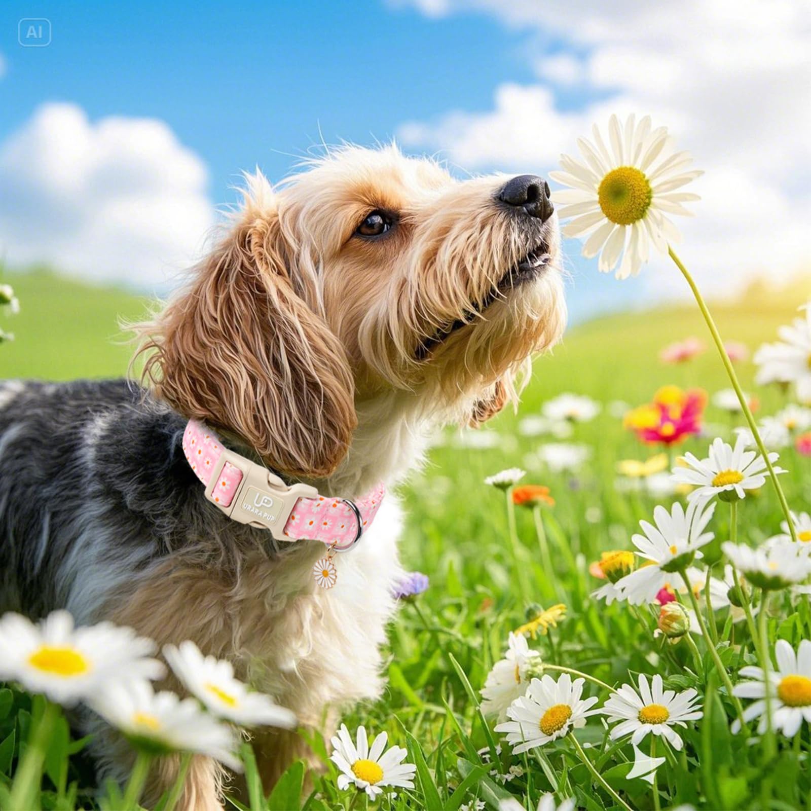 UP URARA PUP soft cotton neckband provides comfortable wear on warm days