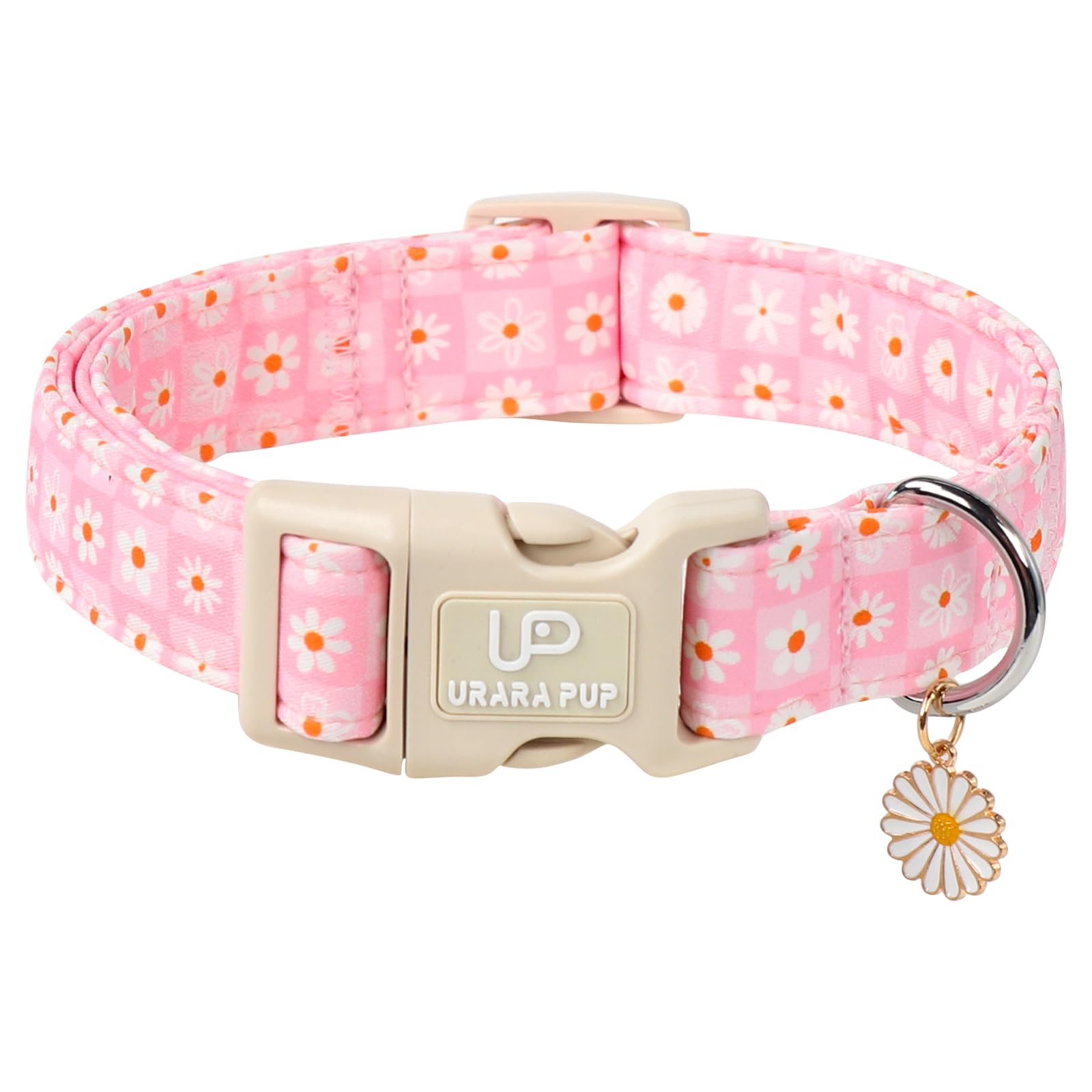 UP URARA PUP Summer Daisy Design collar for sunny walks and photo-worthy moments