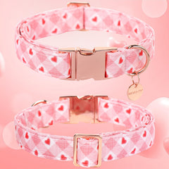 UP URARA PUP Valentine collar adjustable buckle close-up highlights durable metal clasp