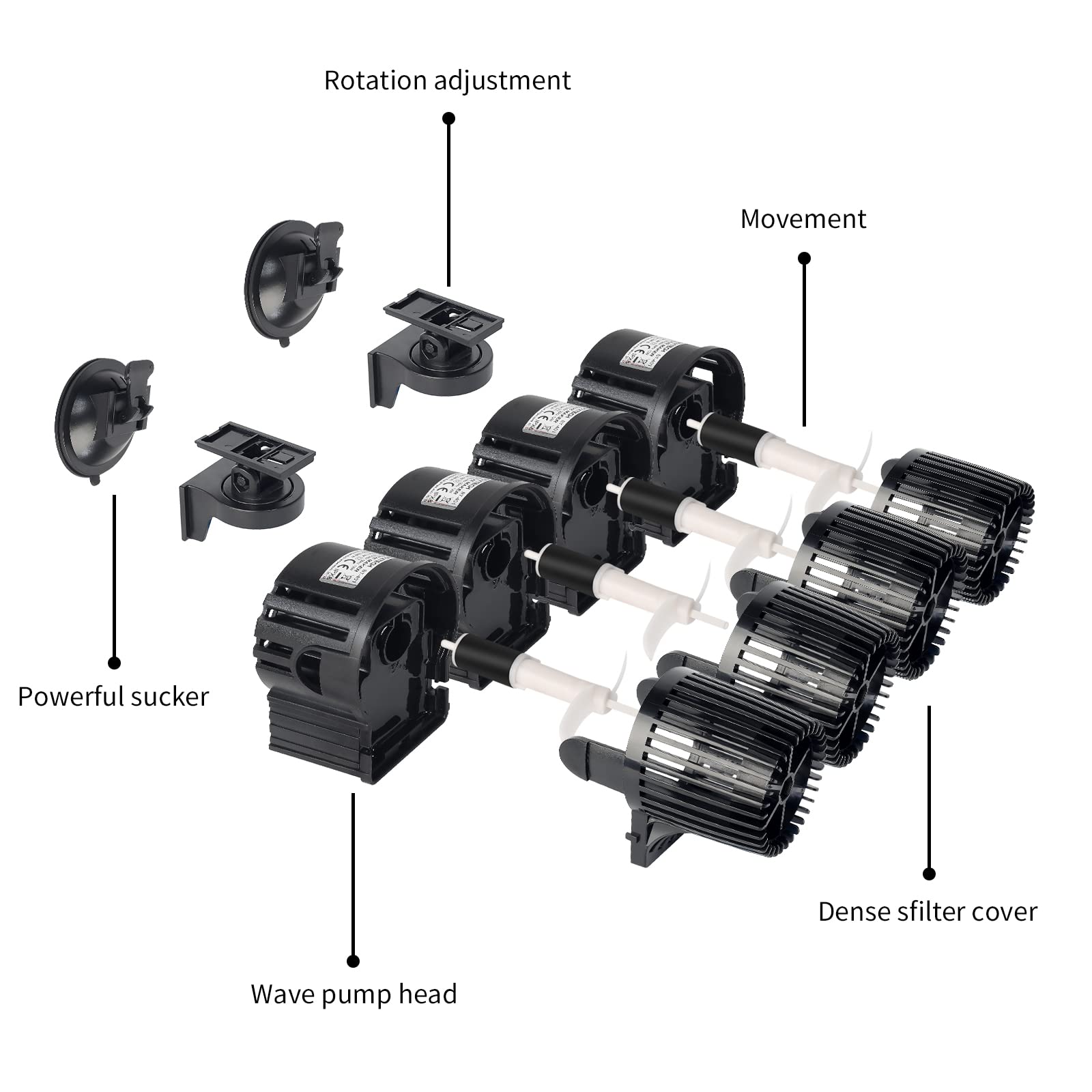 UPETTOOLS aquarium circulation setup for fresh and saltwater demonstrates synergy and natural-like waves.