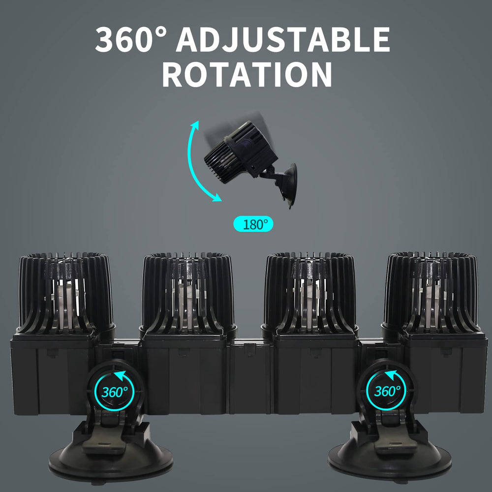 UPETTOOLS submersible pump in-tank image emphasizes reliable circulation for both fresh and saltwater.