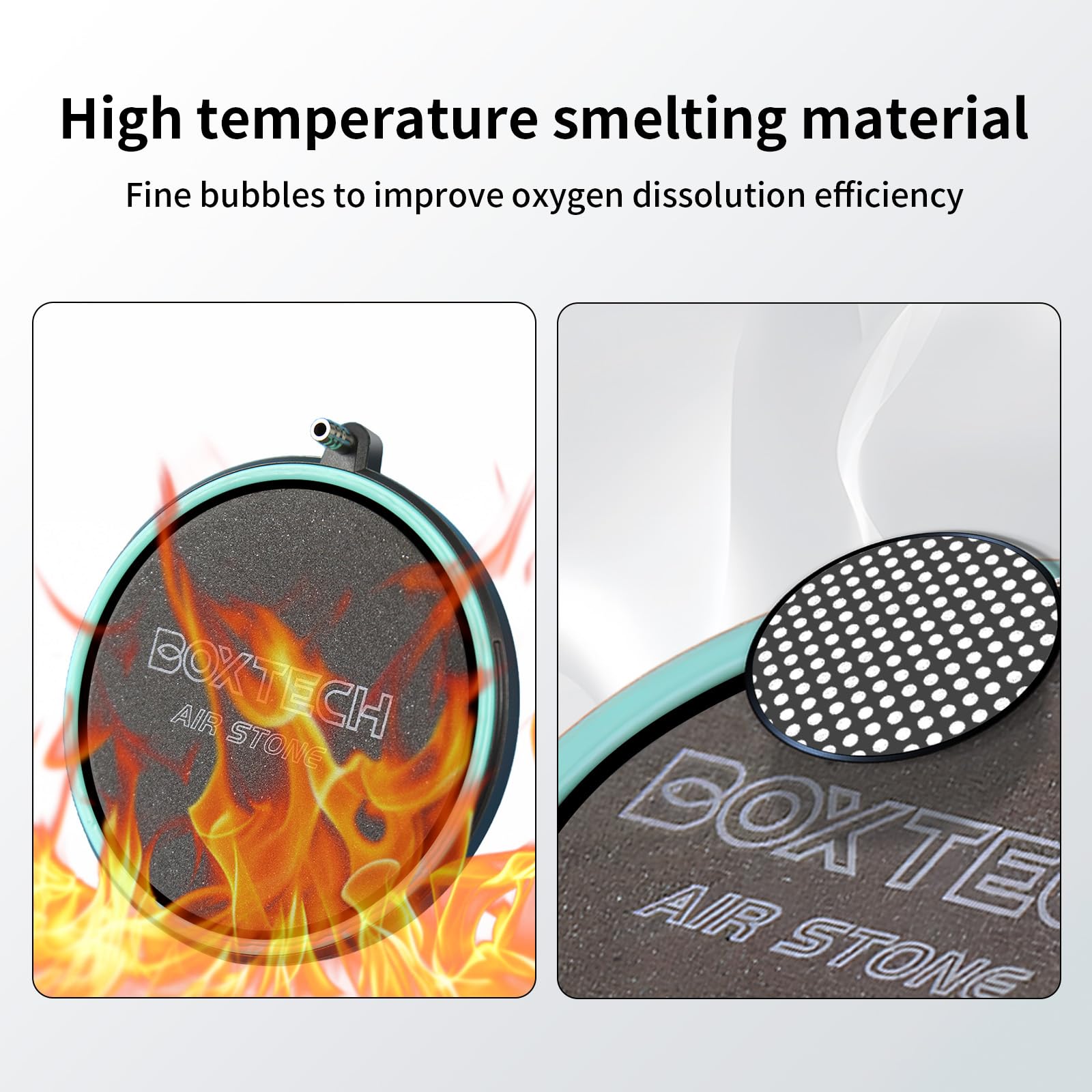 UPETTOOLS 3.2-inch air stone installed in 5–30 gallon tanks with even bubble distribution.
