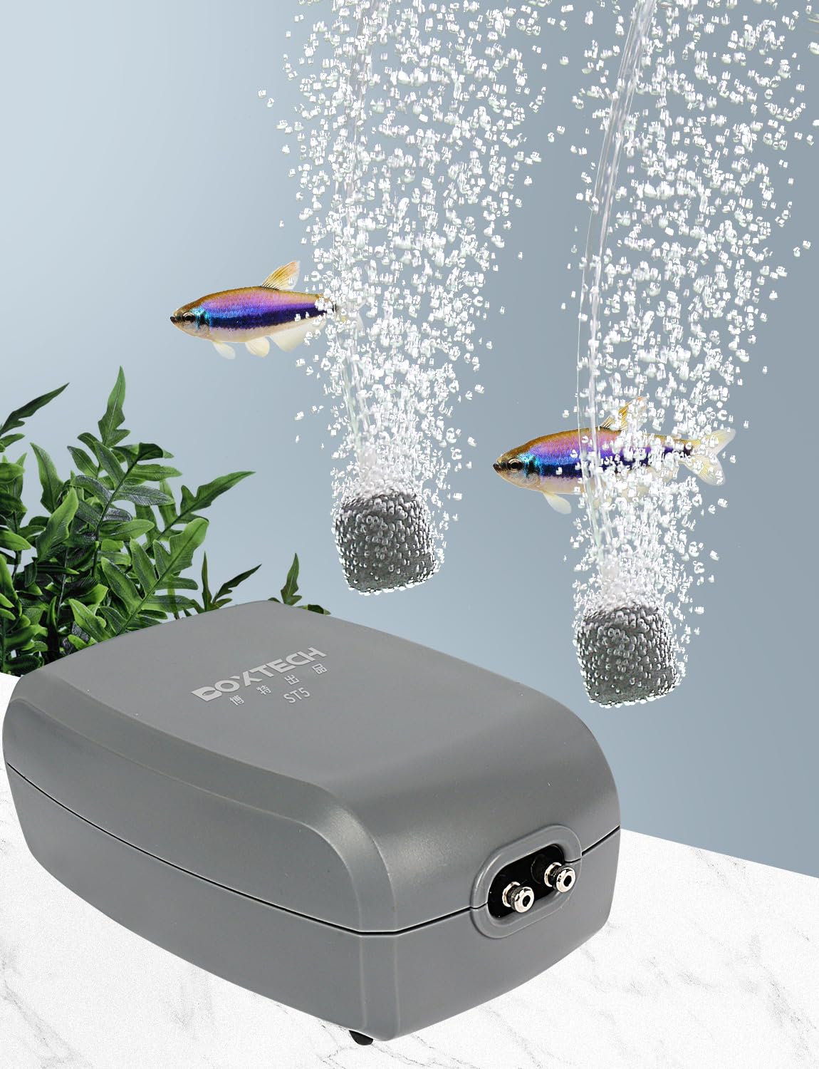 UPETTOOLS air stone bubbler set demonstrating complete aquarium oxygenation setup