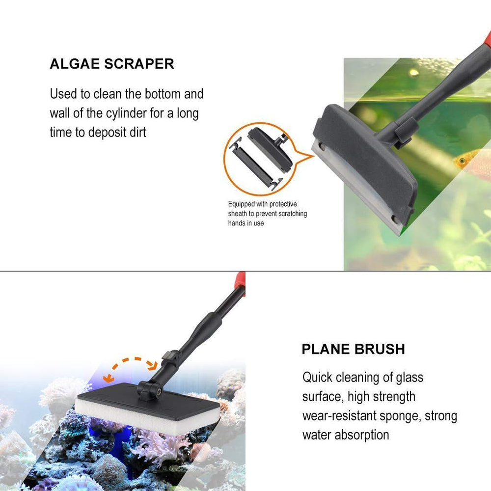 UPETTOOLS fishing net helps remove debris with minimal tank disturbance.