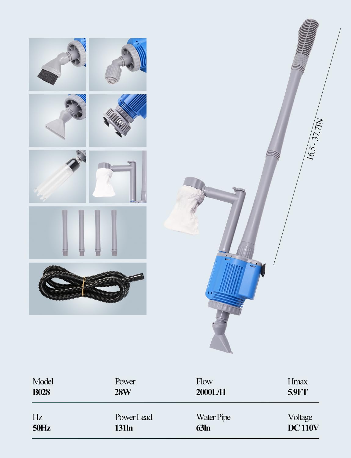 UPETTOOLS adjustable flow valve provides gentle or deep cleaning control.