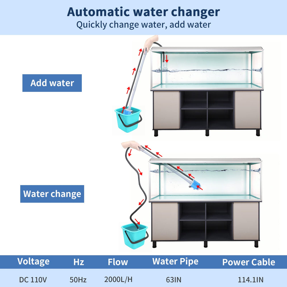 UPETTOOLS robust suction removes algae and waste while protecting beneficial bacteria.