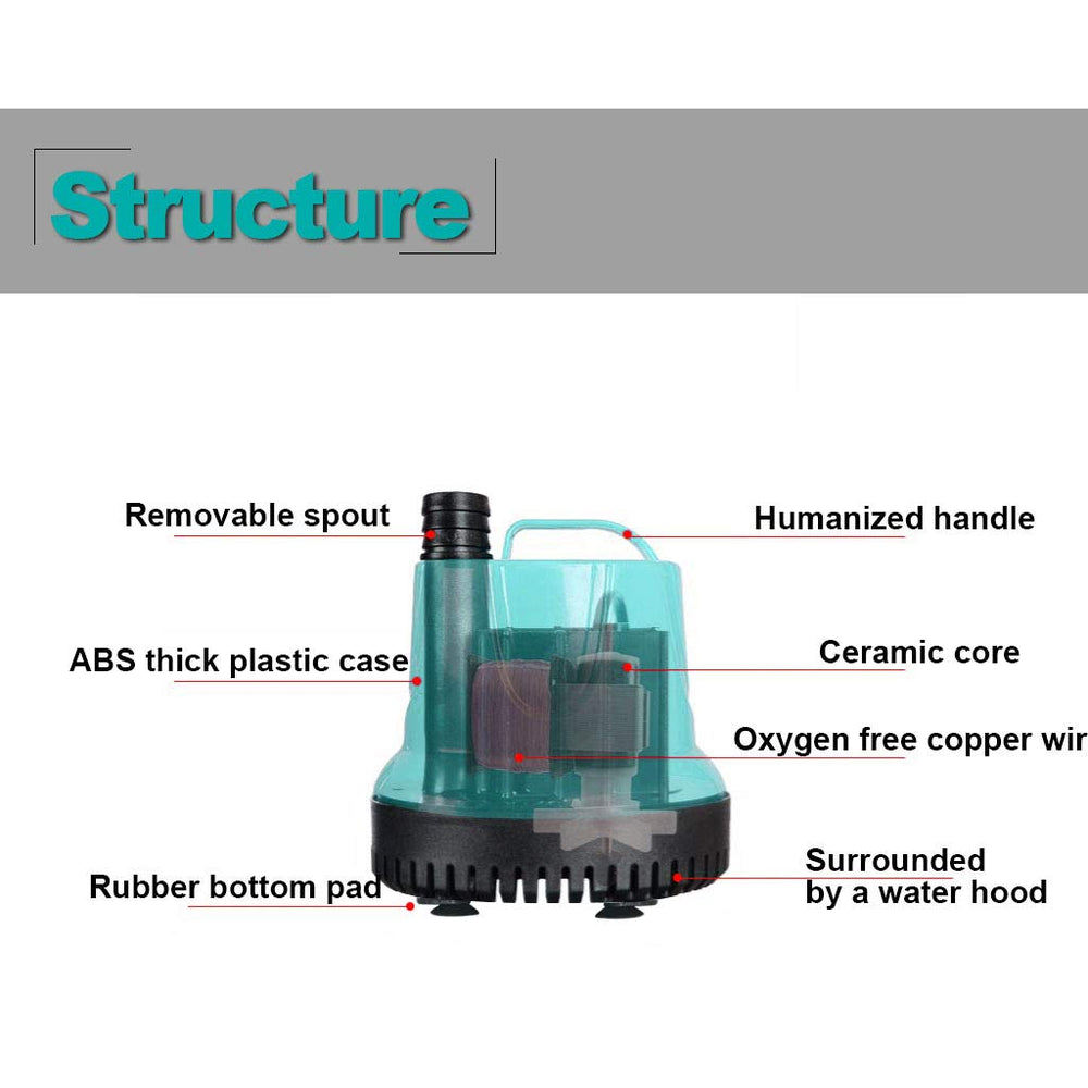 UPETTOOLS aquarium pump delivering steady water circulation.