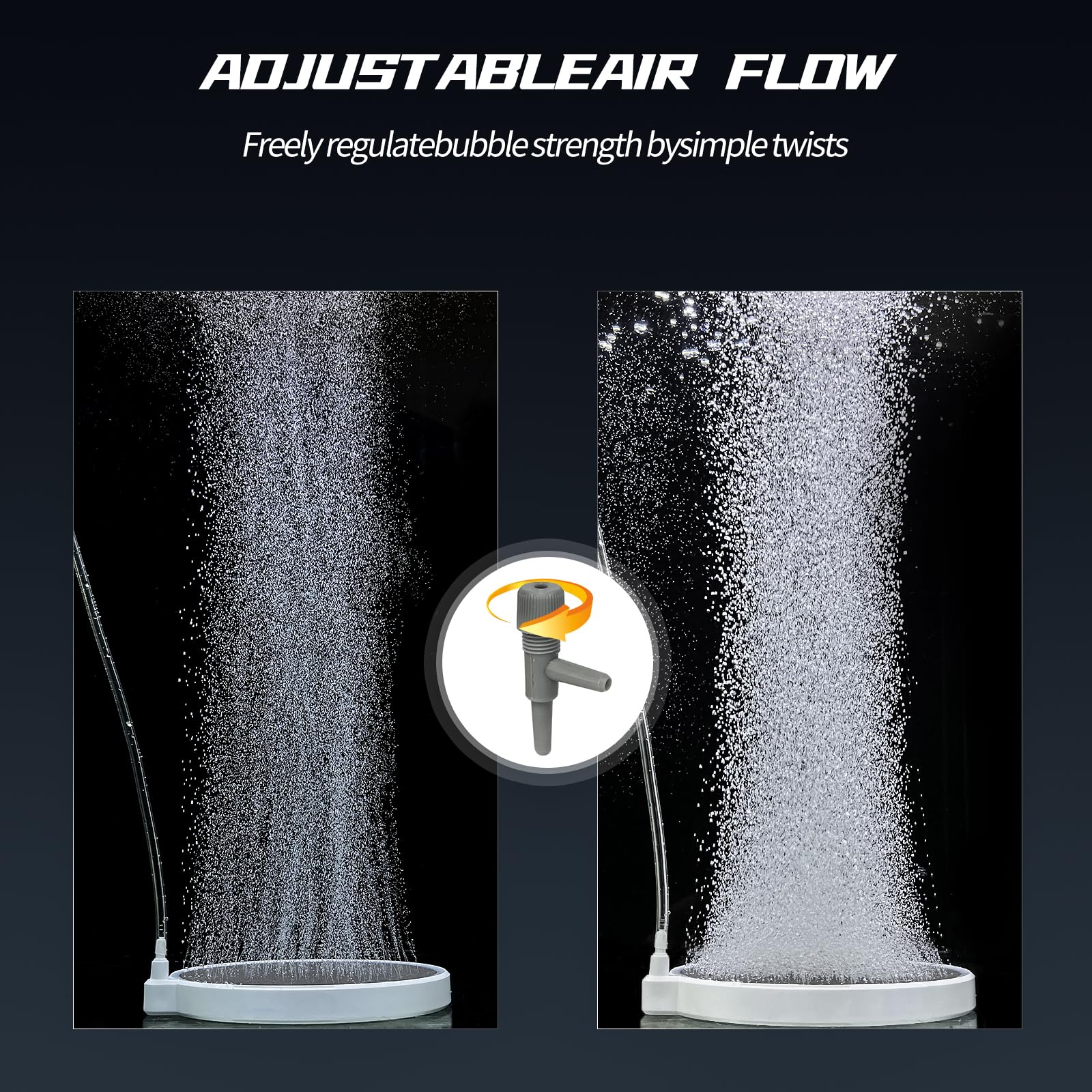 UPETTOOLS control valve and air tube enabling adjustable airflow