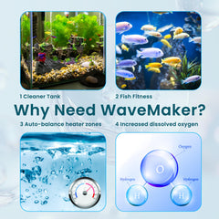 UPETTOOLS magnetic mount base keeps the wavemaker stable and quiet on glass.