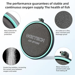UPETTOOLS sintered ceramic air stone close-up highlights durable construction.