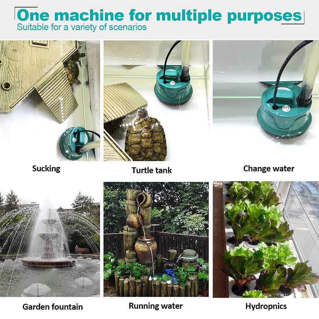 UPETTOOLS submersible water pump with handle for easy transport.