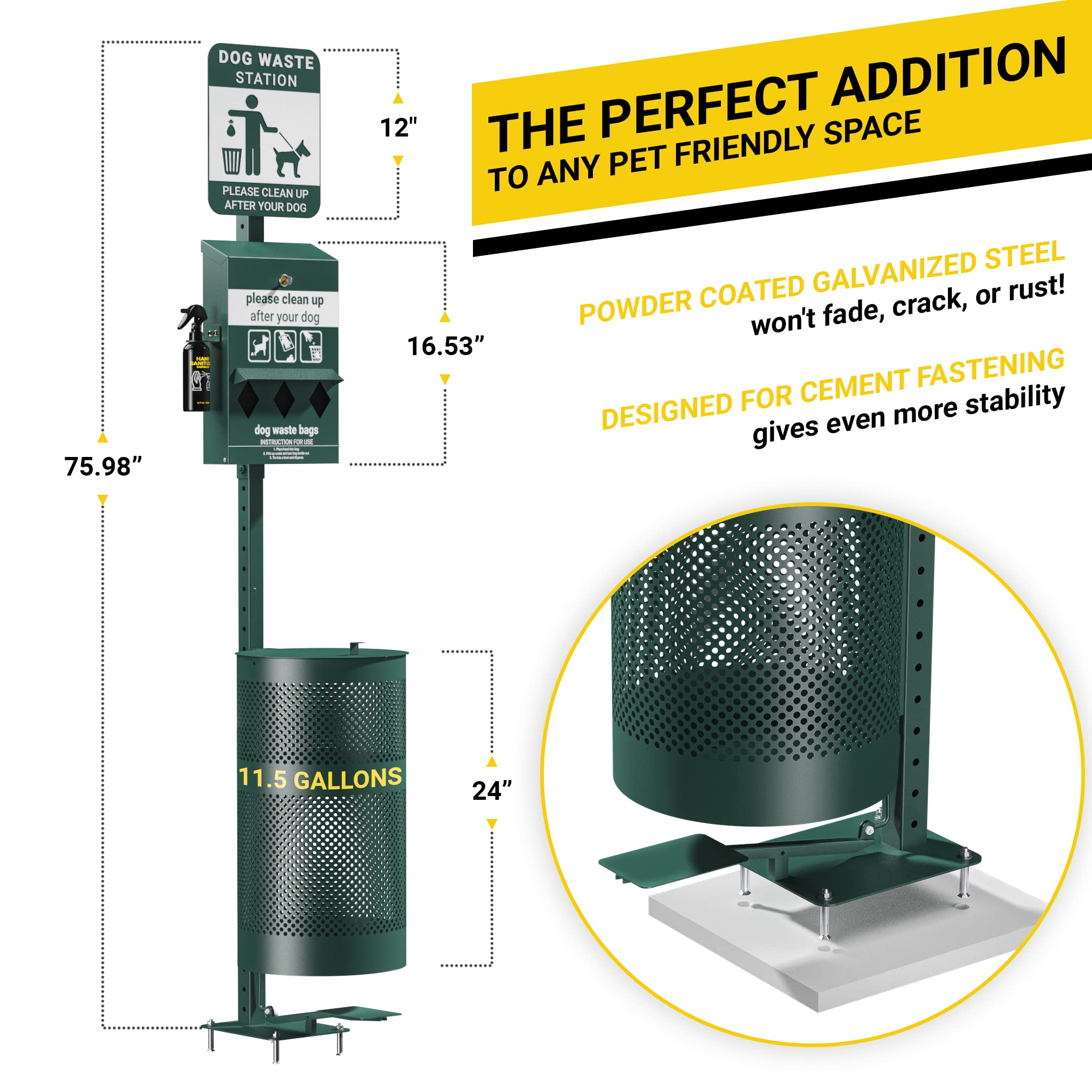 UPGORILO 50-can liners included for durable, long-lasting trash capacity.