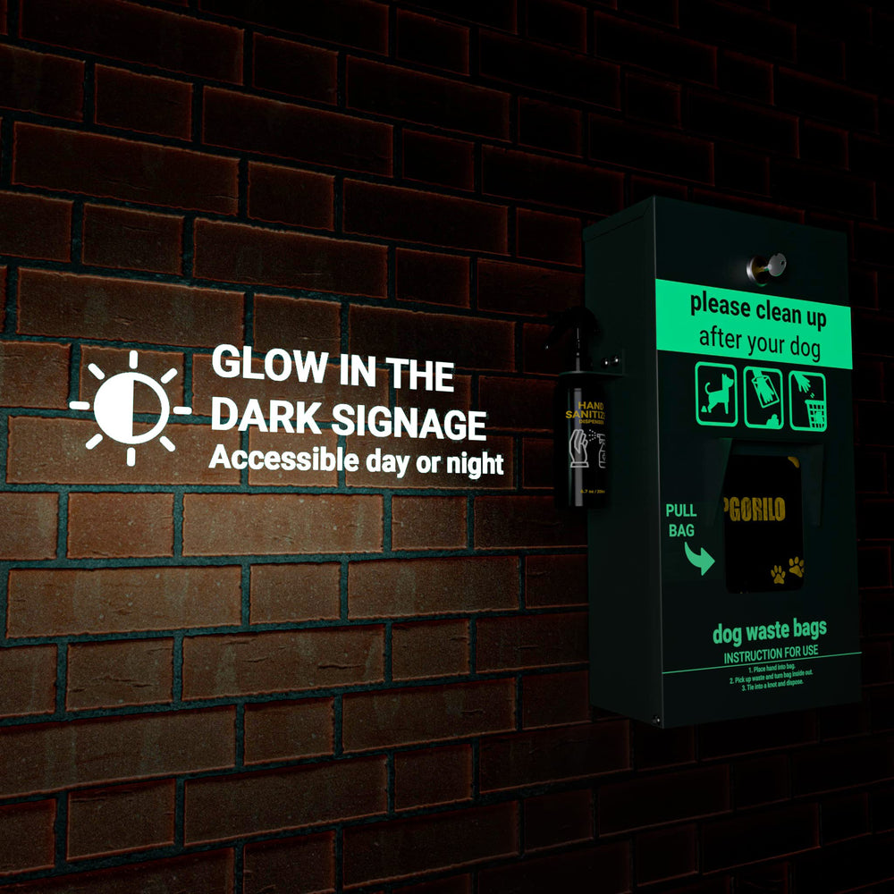 UPGORILO glow-in-the-dark visibility for safer nighttime waste pickup.