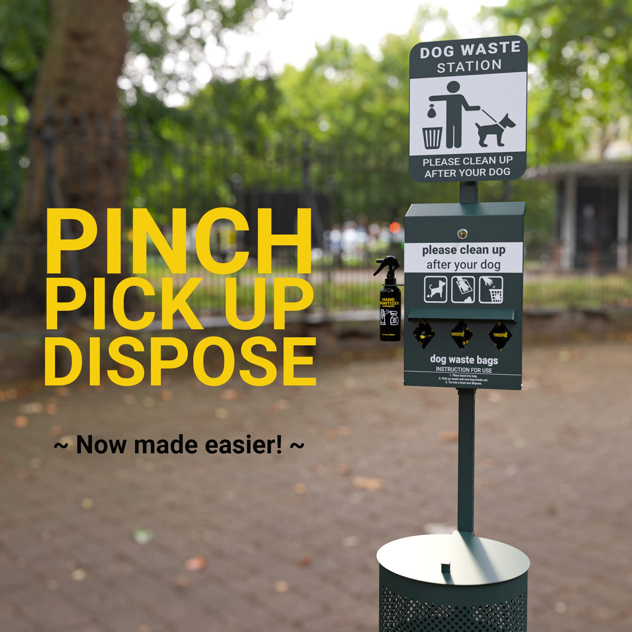 UPGORILO waste station in use shows efficient pet waste management in real environments.