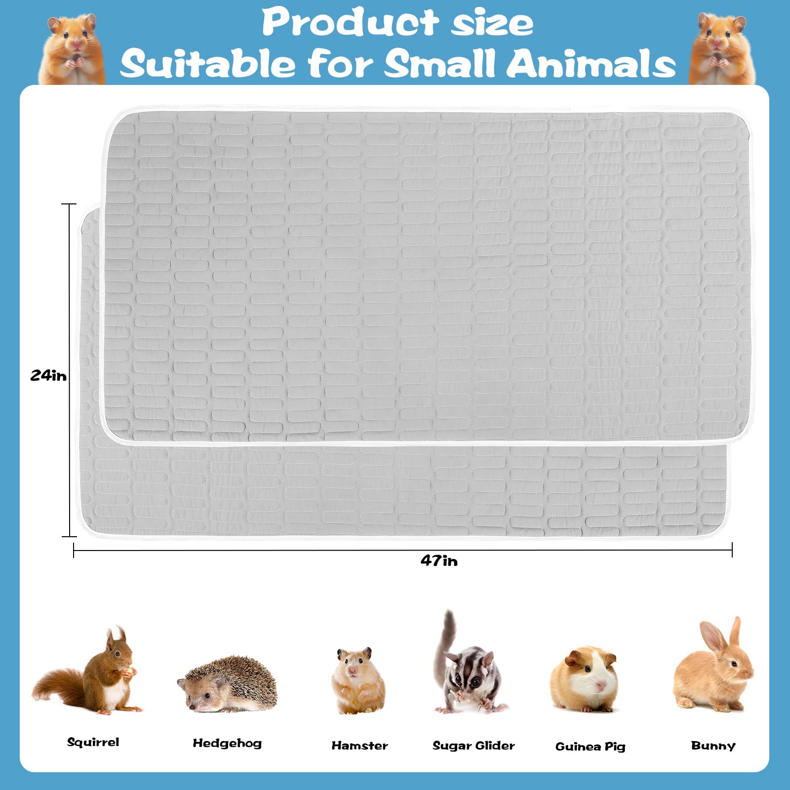 UPINS Guinea Pig Pee Pad absorption closeup highlights quick liquid uptake for a cleaner nest.