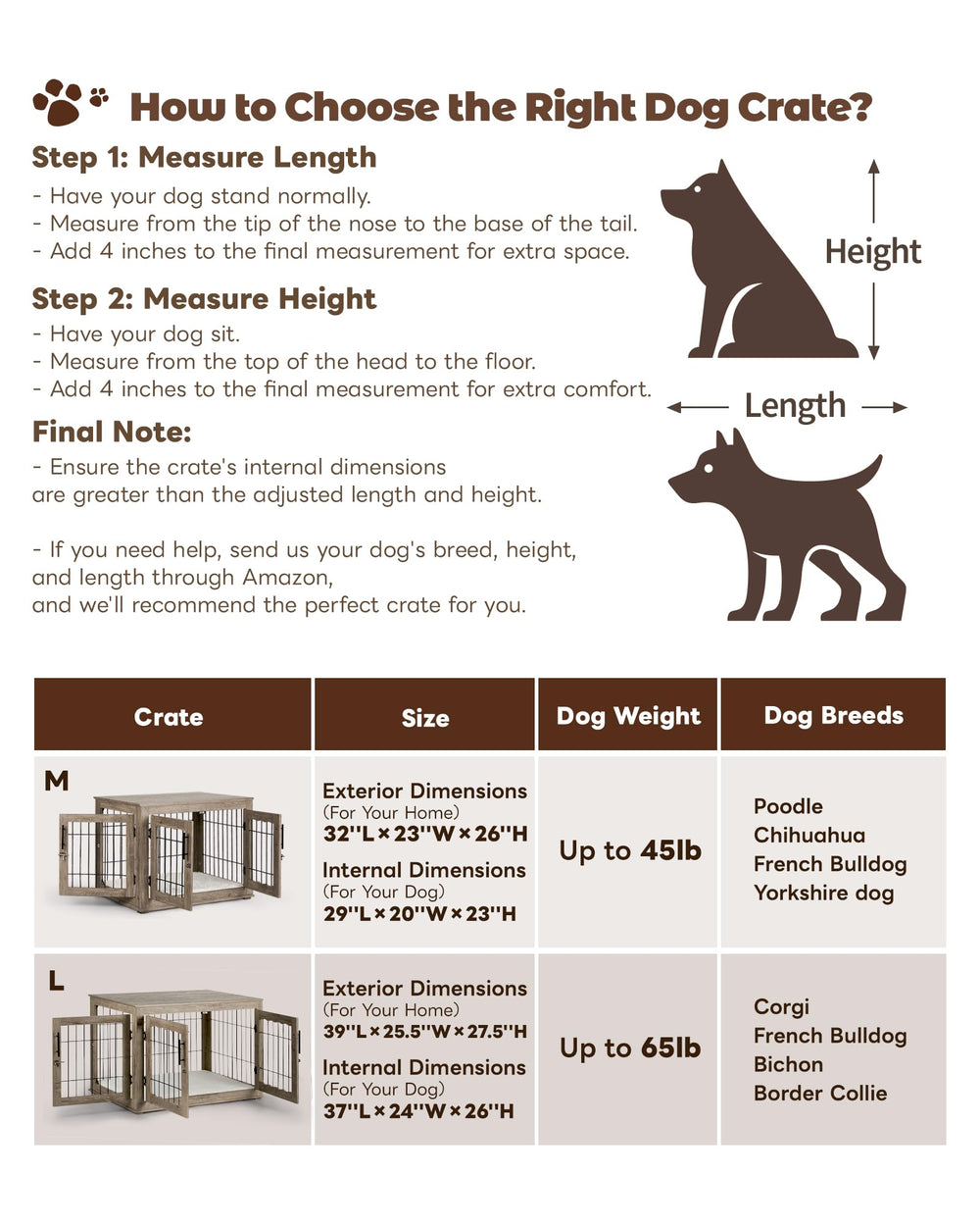 Upolana dog crate furniture durability emphasized by sturdy materials.