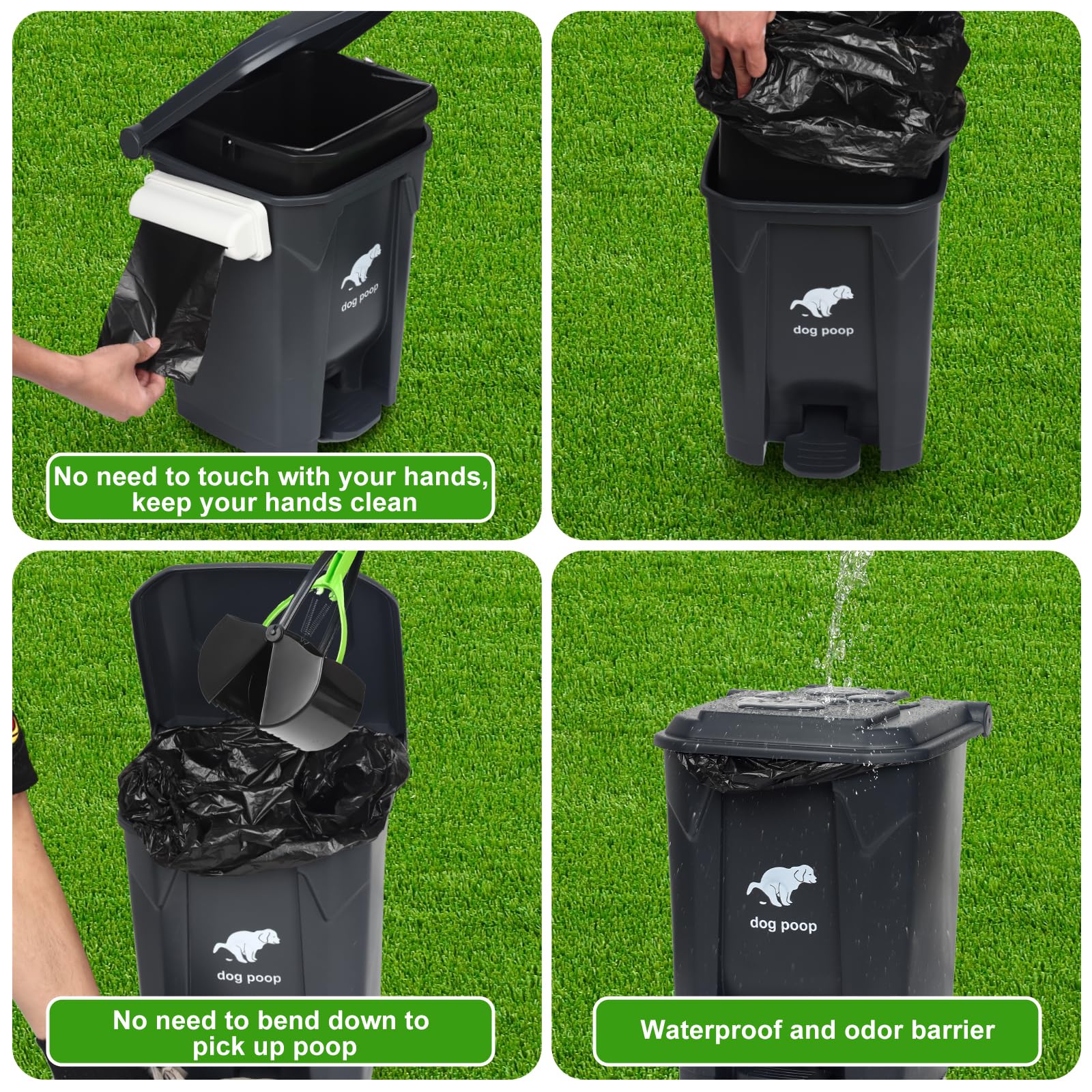 Uppcasir outdoor-yard-use bags ideal for yard, park, and garage cleanup.